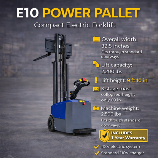 #5 JKS E10 Power Lift Forklift Little Blue